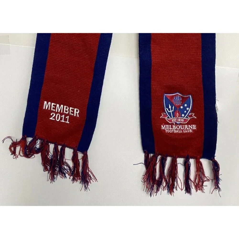 2011 Member AFL Melbourne Demons Red Scarf Footy Football Fan